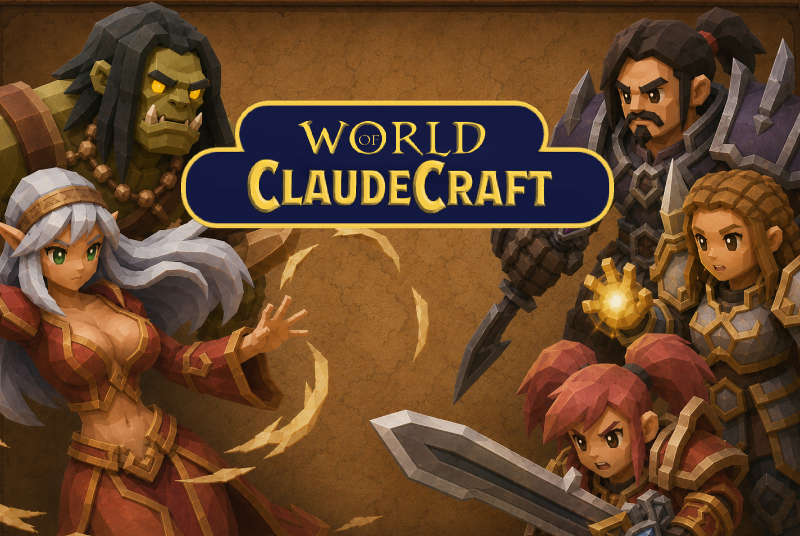 World of Claudecraft title screen with the Eastbrook entrance